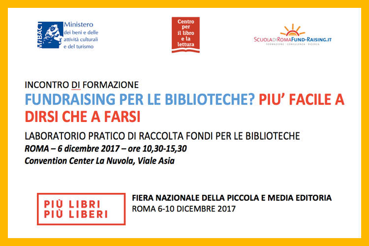 Corso di formazione sul fundraising per le biblioteche
